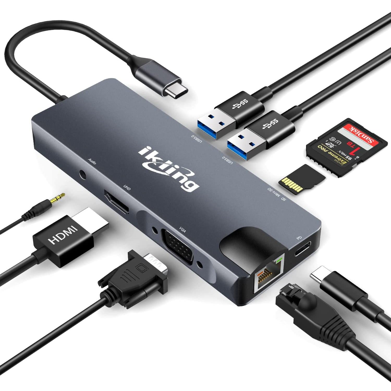 Cargador USB Múltiple 4 En 1 Carga Rápida 2 USB Y 2 Tipo C - Electrolandia